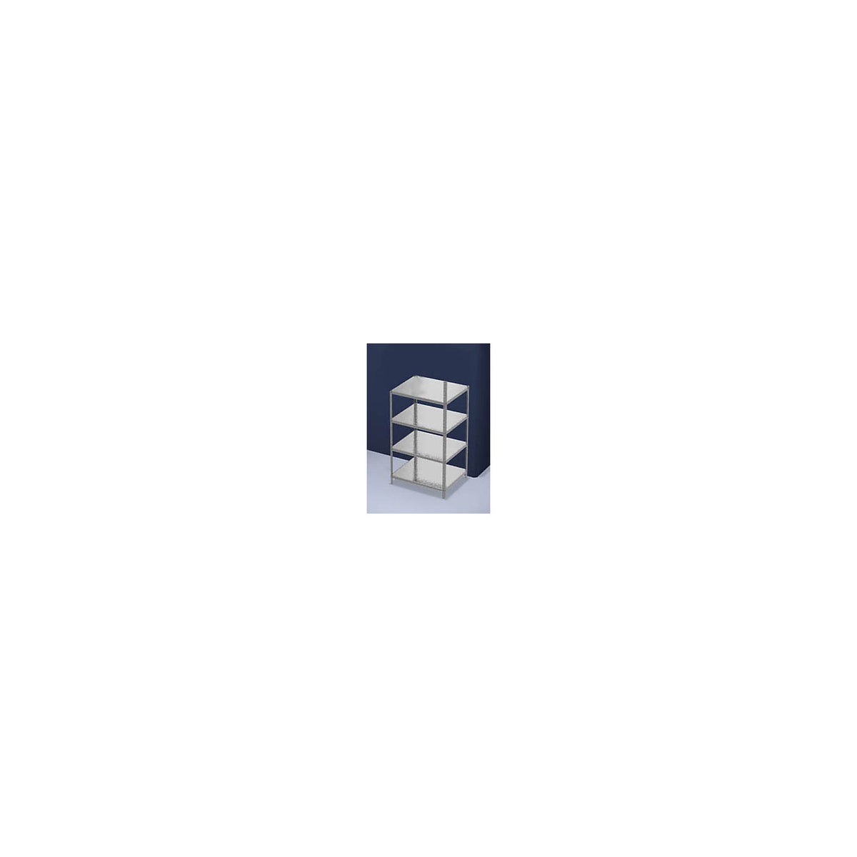 Bolt-together shelving, light duty, double-sided, HxWxD 1500 x 1000 x 800 mm, zinc plated, basic shelf unit.