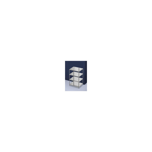 Bolt-together shelving, light duty, double-sided, HxWxD 1500 x 1000 x 800 mm, zinc plated, basic shelf unit.