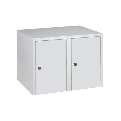 Munich add-on cupboard, 2 compartments, light grey, width 600 mm.