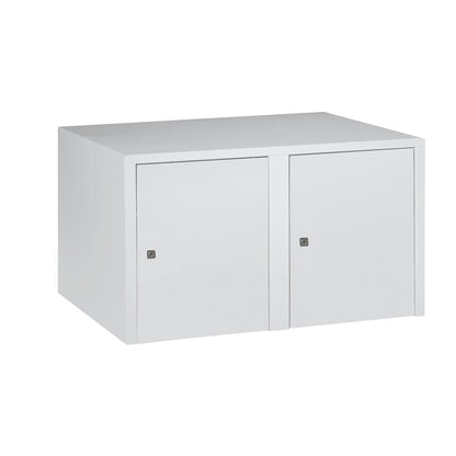 Munich add-on cupboard, 2 compartments, light grey, width 800 mm.