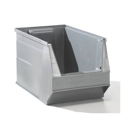 Open fronted storage bin made of recycled PE, LxWxH 350 x 205 x 200 mm, grey, pack of 10.