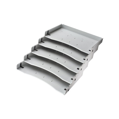 Slanted tray set, 5 pieces for A4, light grey.