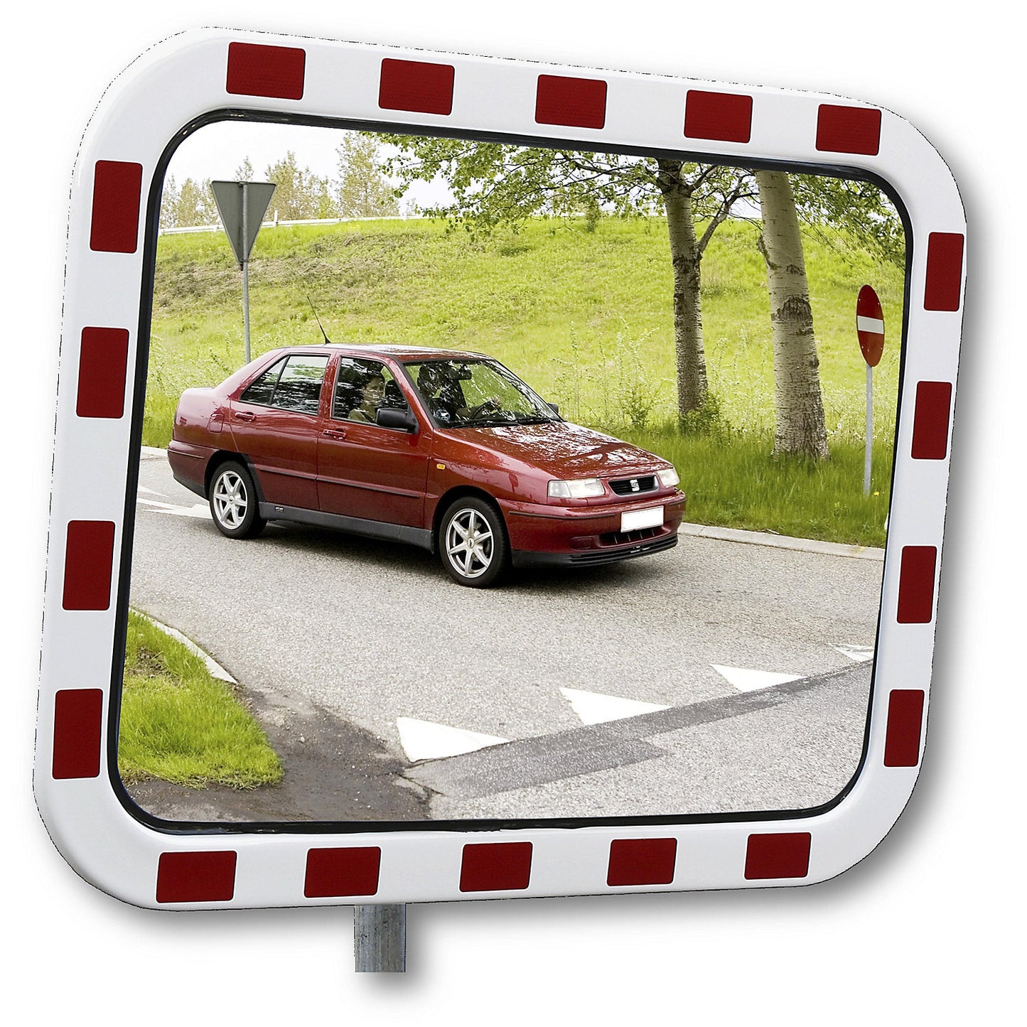 Traffic mirrors made of acrylic glass, polystyrene frame, rectangular, WxH 600 x 400 mm.