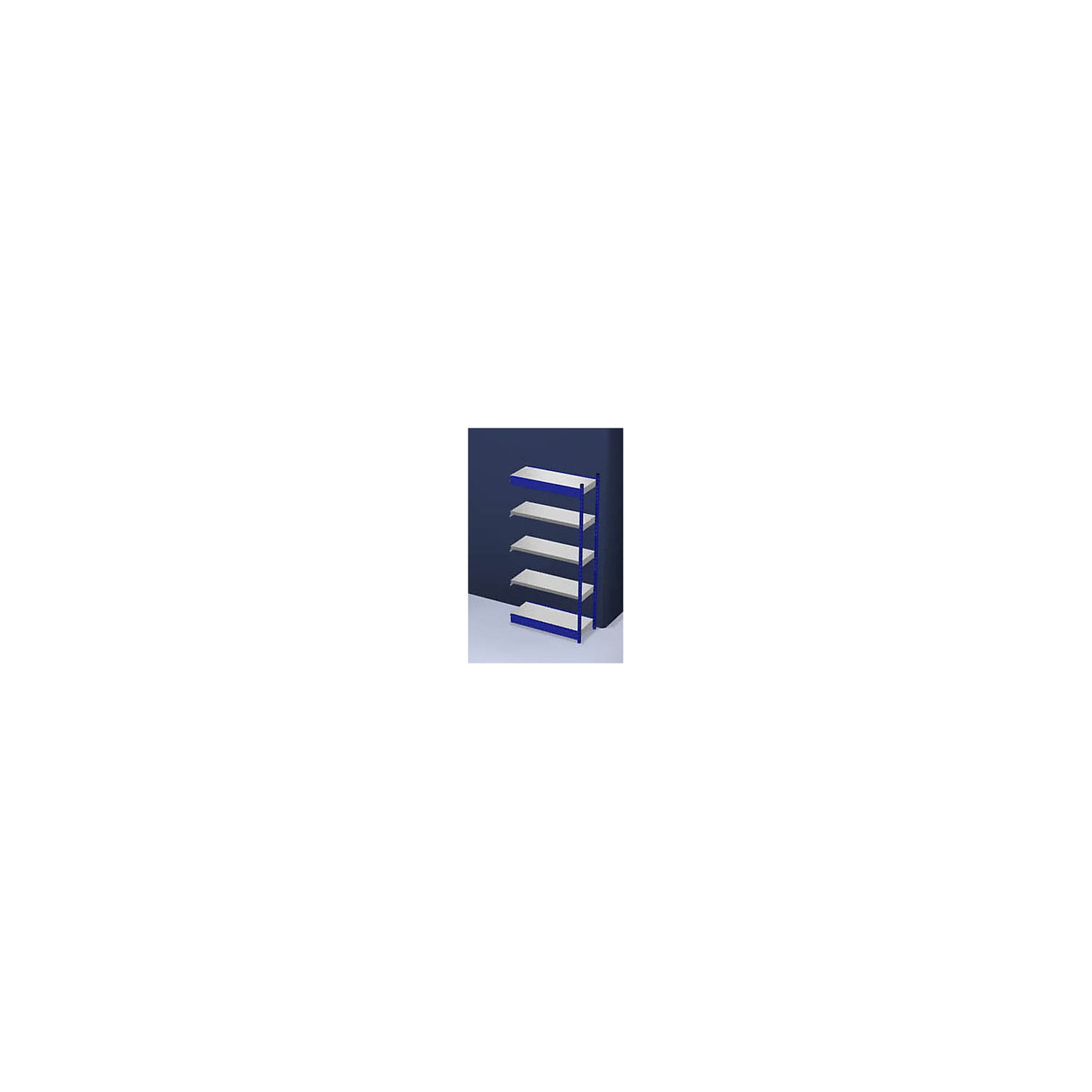 Stable boltless shelf unit, single sided, shelf unit height 2000 mm, blue / zinc-plated, shelf width 1025 mm, extension shelf unit, width x depth 1025 x 400 mm.