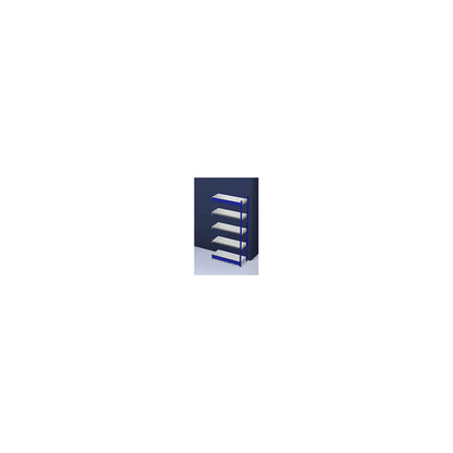 Stable boltless shelf unit, single sided, shelf unit height 2000 mm, blue / zinc-plated, shelf width 1025 mm, extension shelf unit, width x depth 1025 x 400 mm.