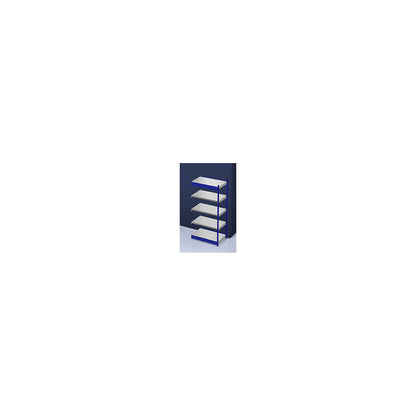 Stable boltless shelf unit, single sided, shelf unit height 2000 mm, blue / zinc-plated, shelf width 1025 mm, extension shelf unit, width x depth 1025 x 600 mm.