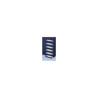 Stable boltless shelf unit, single sided, shelf unit height 2500 mm, blue / zinc-plated, shelf width 1025 mm, basic shelf unit, width x depth 1025 x 400 mm.