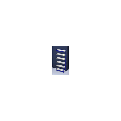Stable boltless shelf unit, single sided, shelf unit height 2500 mm, blue / zinc-plated, shelf width 1025 mm, extension shelf unit, width x depth 1025 x 400 mm.