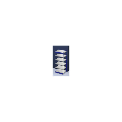 Stable boltless shelf unit, single sided, shelf unit height 2500 mm, blue / zinc-plated, shelf width 1025 mm, extension shelf unit, width x depth 1025 x 800 mm.