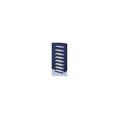 Stable boltless shelf unit, single sided, shelf unit height 3000 mm, blue / zinc-plated, shelf width 1025 mm, extension shelf unit, width x depth 1025 x 400 mm.
