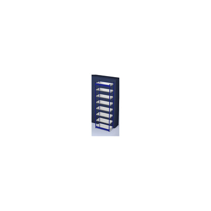 Stable boltless shelf unit, single sided, shelf unit height 3000 mm, blue / zinc-plated, shelf width 1025 mm, basic shelf unit, width x depth 1025 x 500 mm.