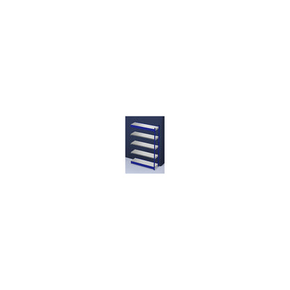 Stable boltless shelf unit, single sided, shelf unit height 2000 mm, blue / zinc-plated, shelf width 1325 mm, extension shelf unit, width x depth 1325 x 400 mm.