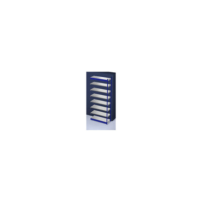 Stable boltless shelf unit, single sided, shelf unit height 3000 mm, blue / zinc-plated, shelf width 1325 mm, extension shelf unit, width x depth 1325 x 500 mm.
