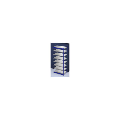 Stable boltless shelf unit, single sided, shelf unit height 3000 mm, blue / zinc-plated, shelf width 1325 mm, extension shelf unit, width x depth 1325 x 800 mm.