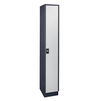 Stuttgart locker, 1 compartment, W 300 mm, charcoal / light grey.
