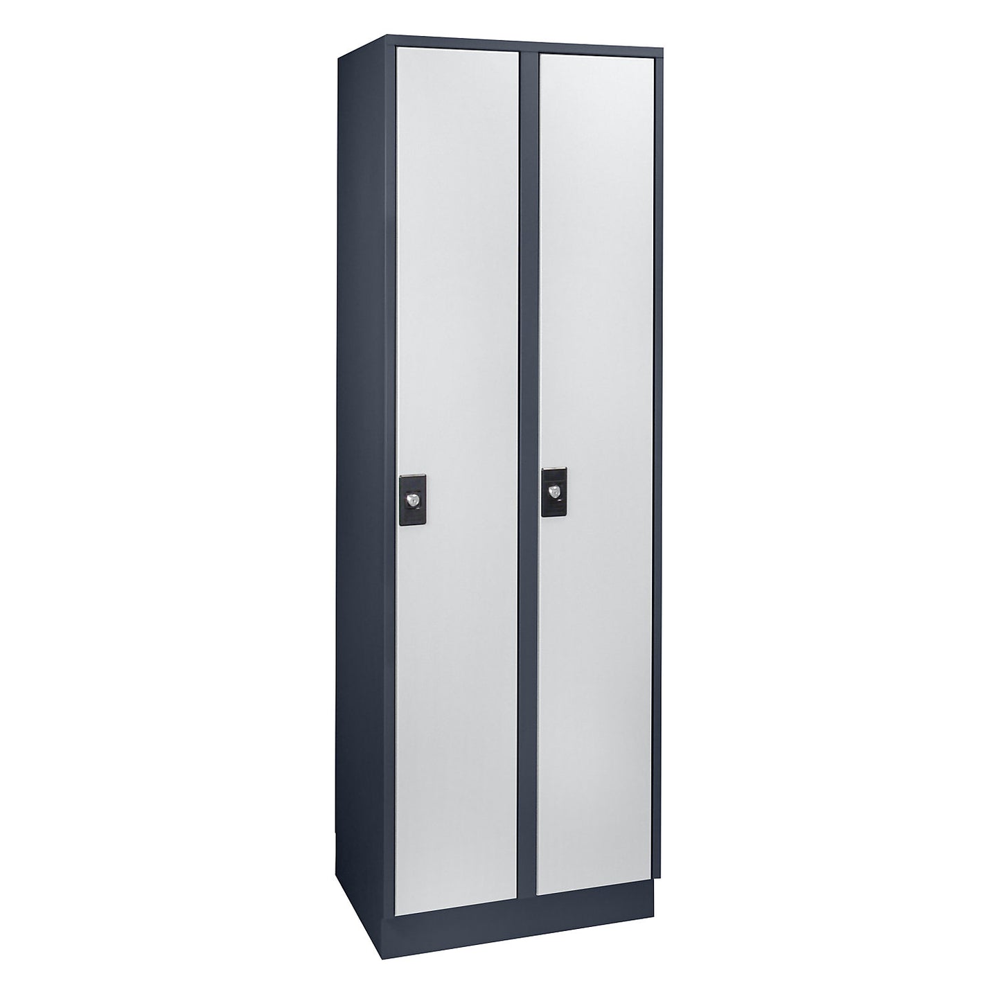 Stuttgart locker, 2 compartments, W 600 mm, charcoal / light grey.