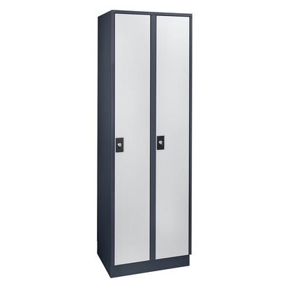 Stuttgart locker, 2 compartments, W 600 mm, charcoal / light grey.