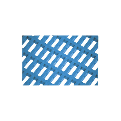 Vinyl anti-fatigue matting COBAmat®, double weave, per m, mesh size 10 x 22 mm, blue.
