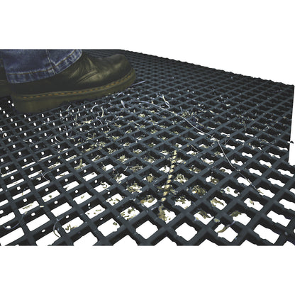 Vinyl anti-fatigue matting COBAmat®, single weave, per m, mesh size 22 x 22 mm, black.