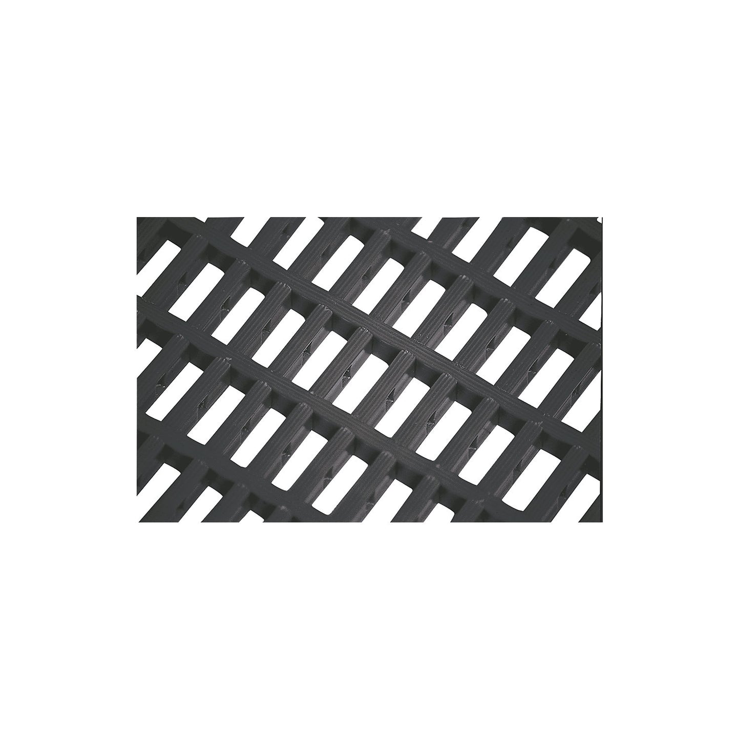 Vinyl anti-fatigue matting COBAmat®, double weave, per m, mesh size 10 x 22 mm, black.