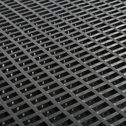 Vinyl anti-fatigue matting COBAmat®, double weave, per m, mesh size 10 x 22 mm, black.