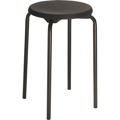 Stacking stool, polyurethane foam seat, pack of 4.