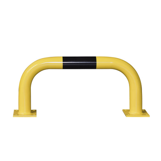 Crash protection bar, Ø 76 mm, for bolting in place, for outdoor use, HxW 350 x 750 mm.