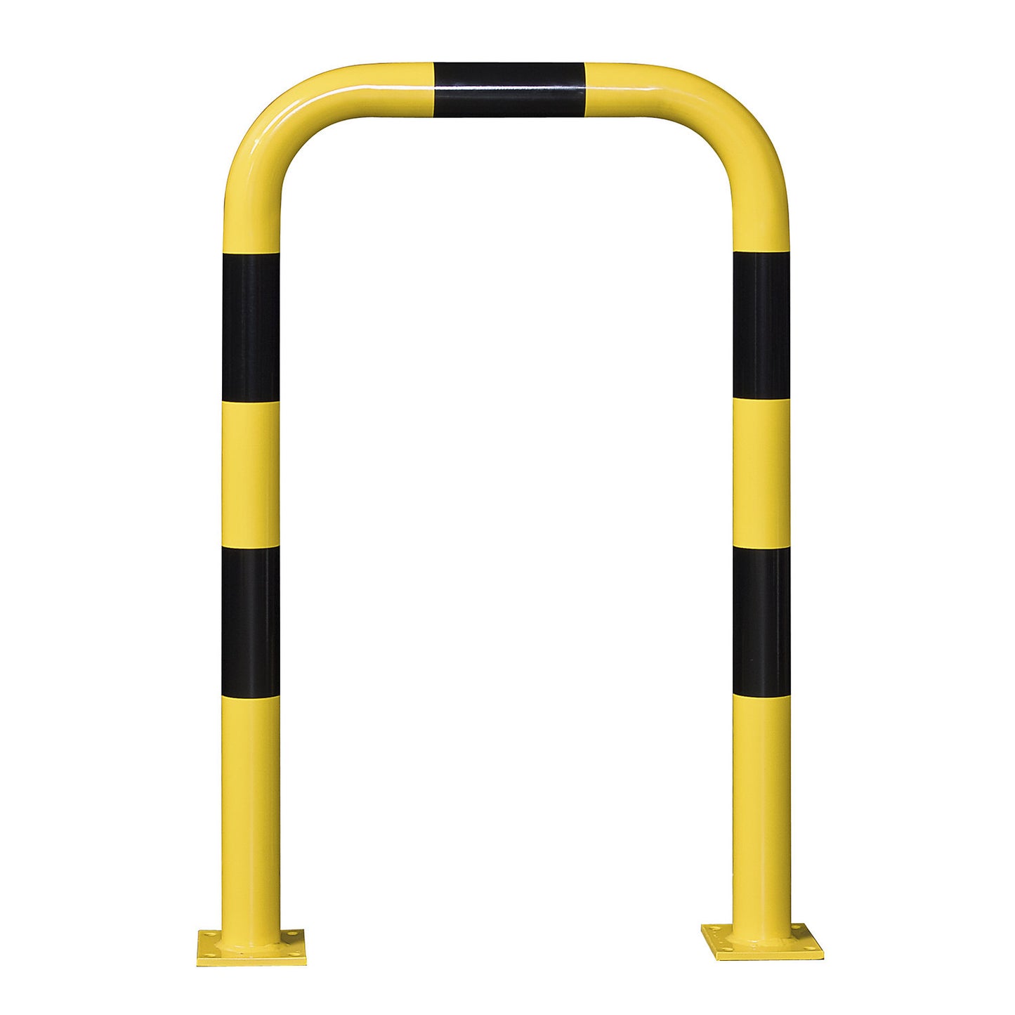 Crash protection bar, Ø 76 mm, for bolting in place, for outdoor use, HxW 1200 x 750 mm.