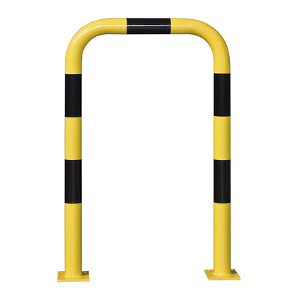 Crash protection bar, Ø 76 mm, for bolting in place, for outdoor use, HxW 1200 x 750 mm.