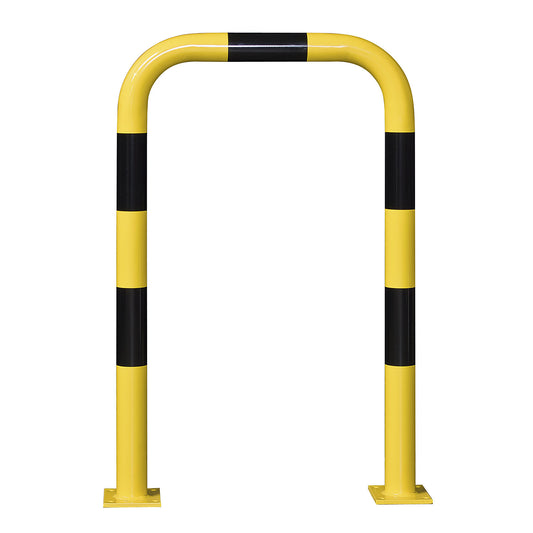 Crash protection bar, Ø 76 mm, for bolting in place, for outdoor use, HxW 1200 x 750 mm.