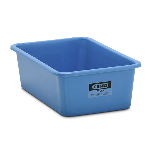 Large GRP container, capacity 100 l, LxWxH 872 x 571 x 284 mm, blue.