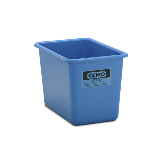 Large GRP container, capacity 200 l, LxWxH 873 x 572 x 585 mm, blue.