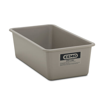 Large GRP container, capacity 200 l, LxWxH 1218 x 620 x 358 mm, grey.