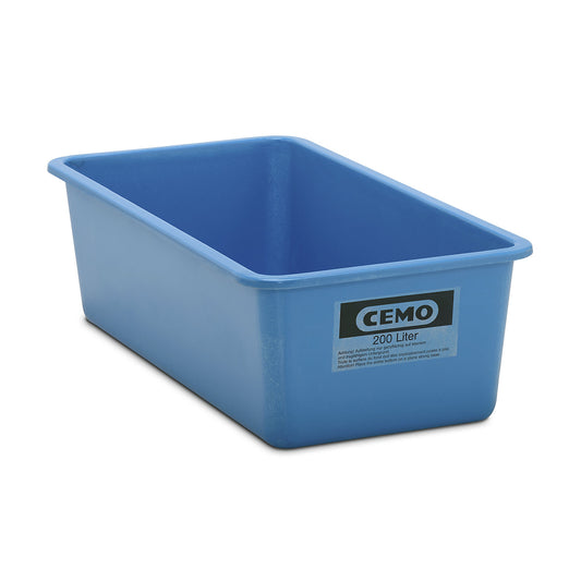 Large GRP container, capacity 200 l, LxWxH 1218 x 620 x 358 mm, blue.