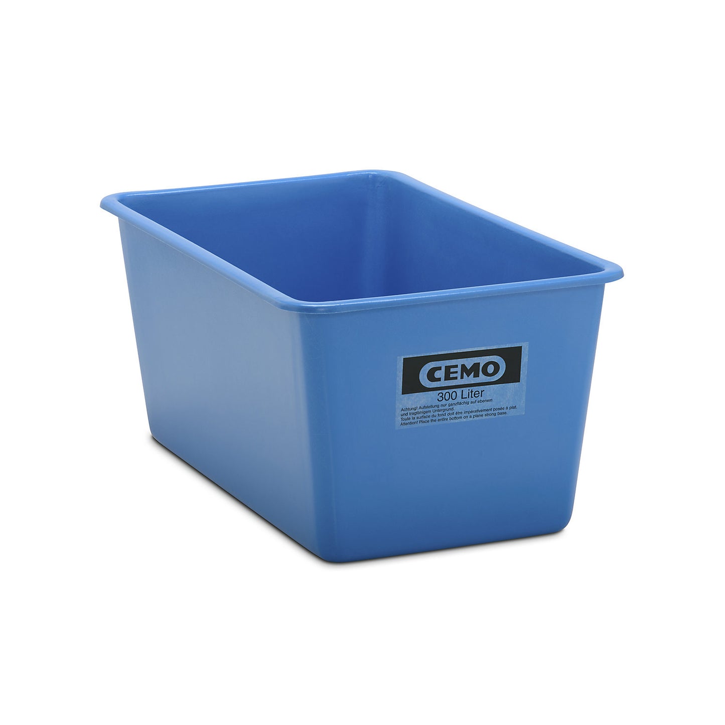 Large GRP container, capacity 300 l, LxWxH 1170 x 690 x 520 mm, blue.