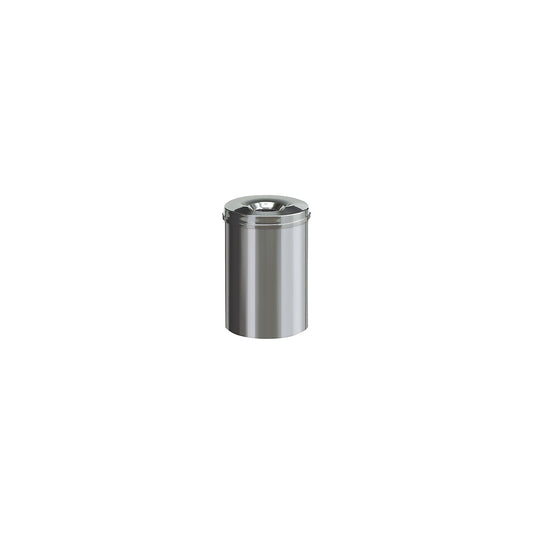 Safety waste collector, stainless steel, self-extinguishing, capacity 30 l, height 470 mm.