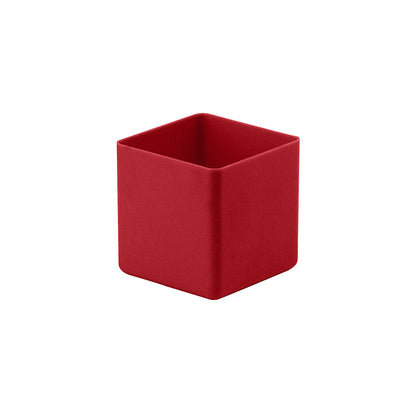 Bins, height 70 mm, red, LxW 74x74 mm, pack of 50.