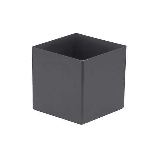 Bins, height 90 mm, grey, LxW 99x99 mm, pack of 50.
