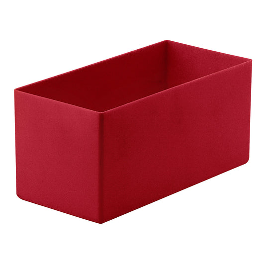 Bins, height 90 mm, red, LxW 198x99 mm, pack of 50.