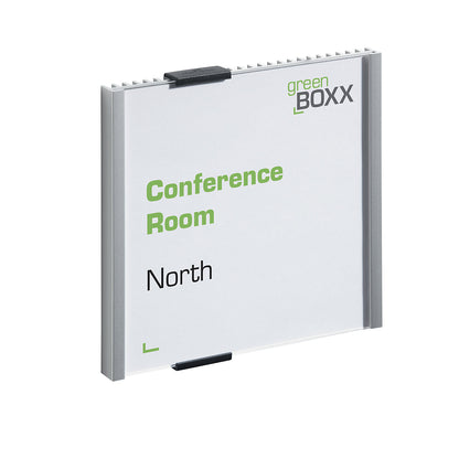 Door sign, ribbed design with acrylic cover plate, with cardboard insert, WxH 149 x 149 mm, pack of 5.