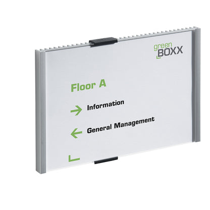 Door sign, ribbed design with acrylic cover plate, with cardboard insert, WxH 210 x 149 mm, pack of 3.