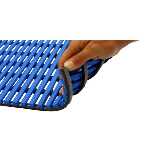Wet room mat, anti-bacterial, 10 m roll, blue, width 600 mm.