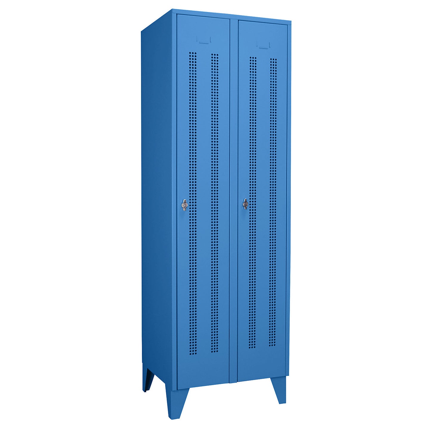 Berlin 1 clothes locker, 2 compartments, light blue, width 600 mm.