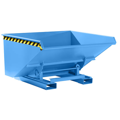 Tilting skip incl. roll-off mechanism, capacity 0.9 m³, LxWxH 1260 x 1570 x 835 mm, blue.
