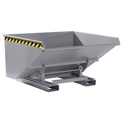 Tilting skip incl. roll-off mechanism, capacity 0.9 m³, LxWxH 1260 x 1570 x 835 mm, grey.
