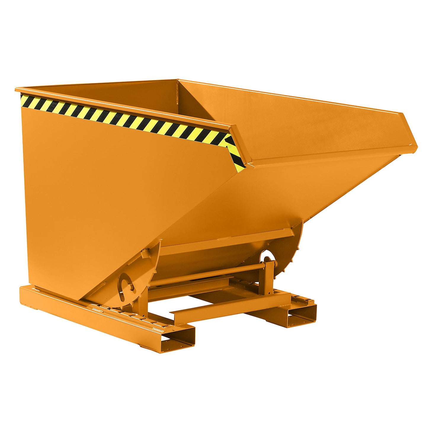 Tilting skip incl. roll-off mechanism, capacity 1.2 m³, LxWxH 1720 x 1070 x 1103 mm, orange.