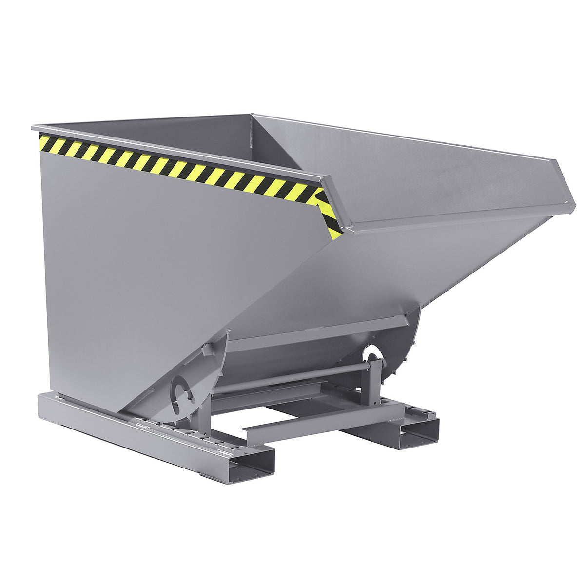 Tilting skip incl. roll-off mechanism, capacity 1.2 m³, LxWxH 1720 x 1070 x 1103 mm, grey.