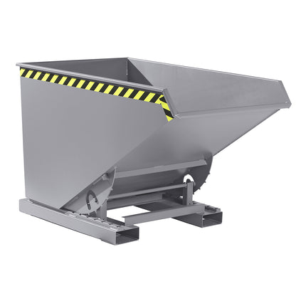 Tilting skip incl. roll-off mechanism, capacity 1.2 m³, LxWxH 1720 x 1070 x 1103 mm, grey.