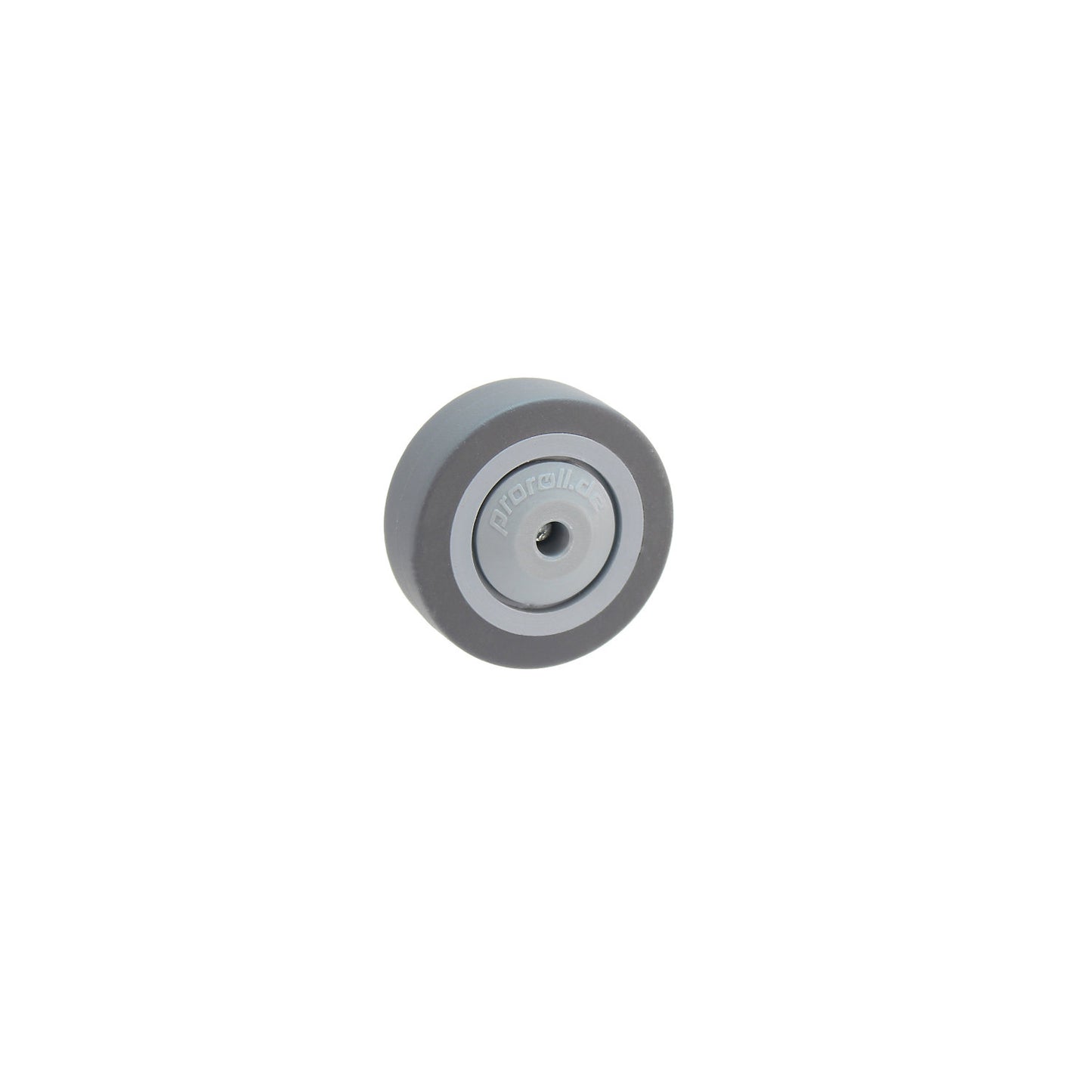 Rubber tyre, thermoplastic, ball bearings, wheel Ø x width 50 x 18 mm.