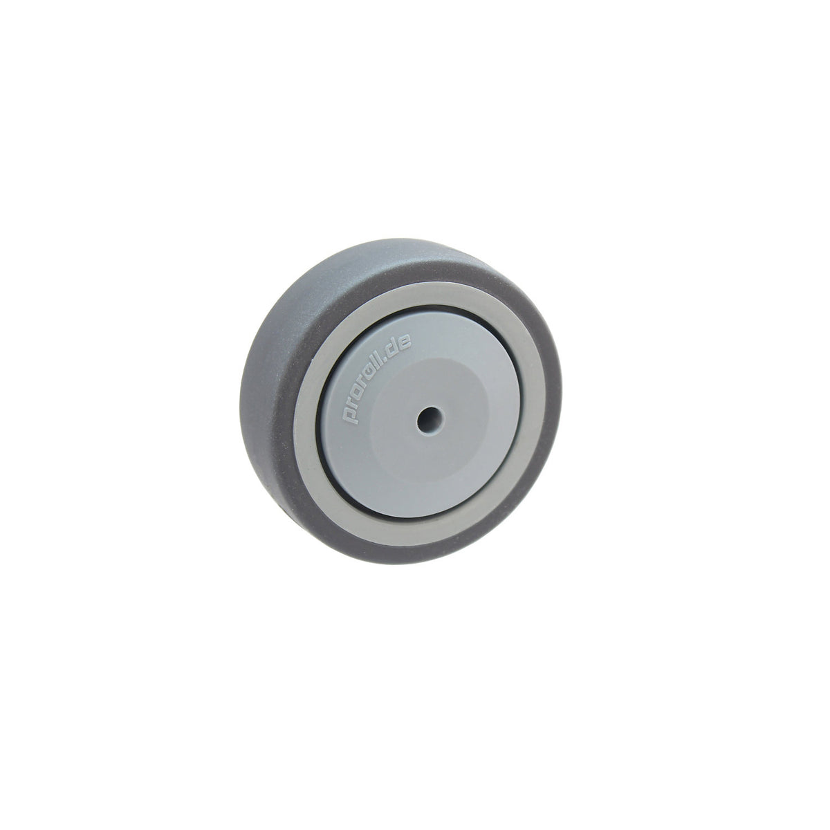 Rubber tyre, thermoplastic, ball bearings, wheel Ø x width 125 x 32 mm.